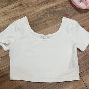 White crop top